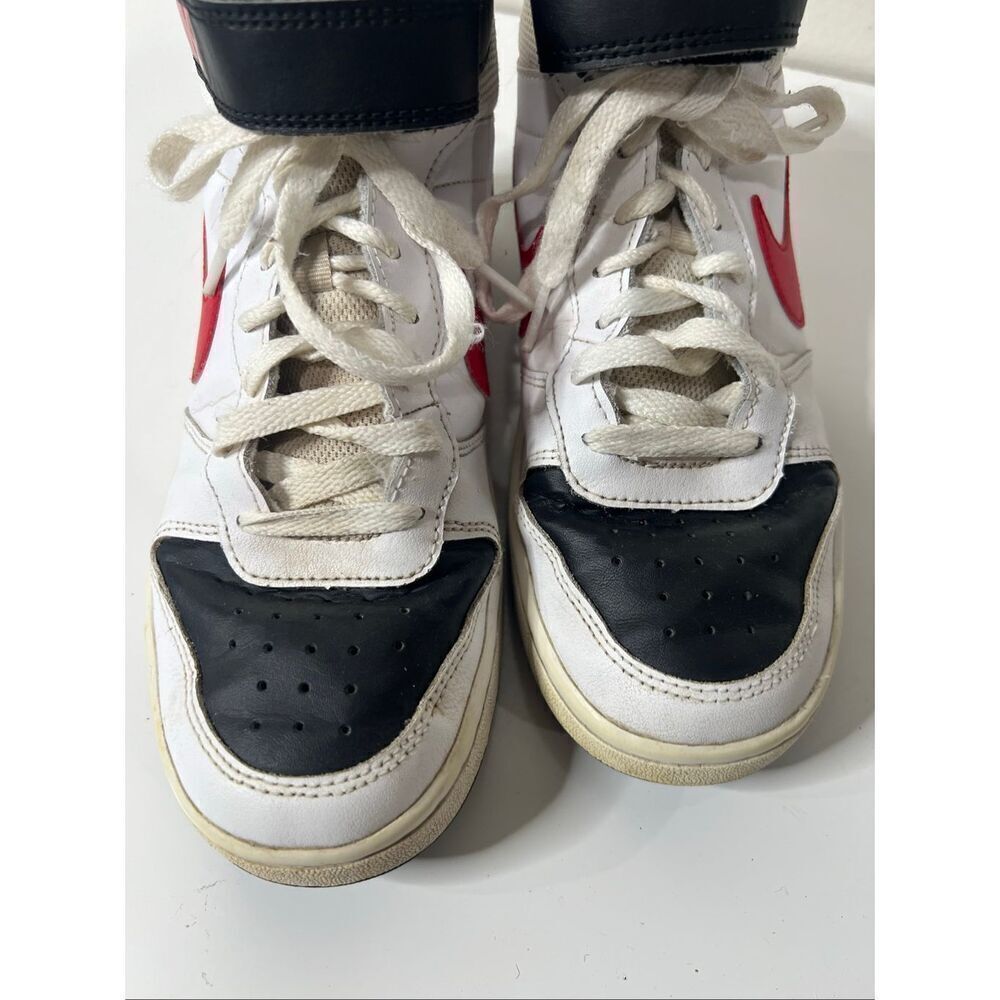 Nike Court Borough Mid 2 Sneakers Black Red White Size 6 Youth - Picture 8 of 8